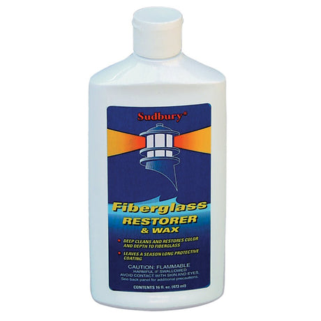 Sudbury One Step Fiberglass Restorer Wax - 16oz Liquid - Life Raft Professionals