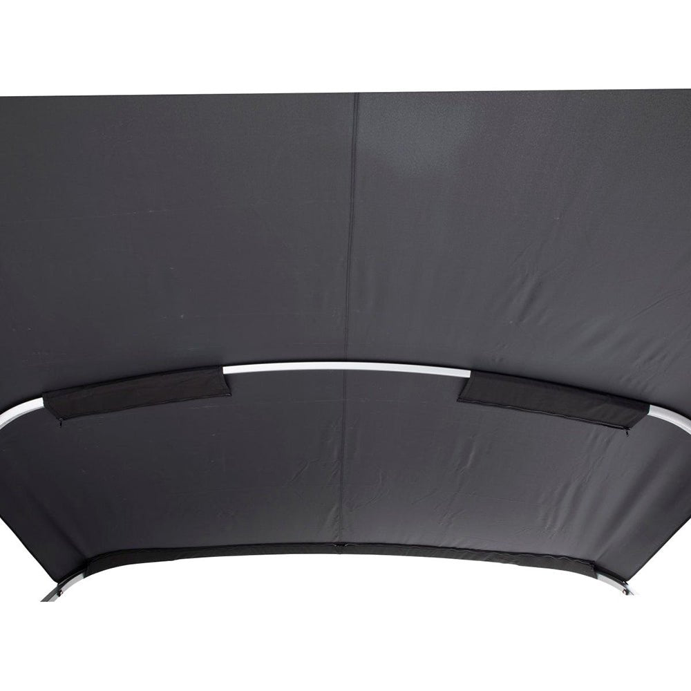 SureShade Power Bimini - Clear Anodized Frame - Black Fabric - Life Raft Professionals