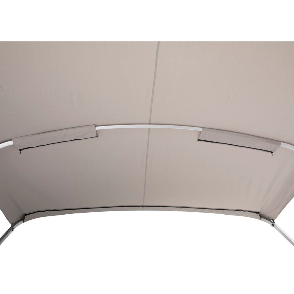 SureShade Power Bimini - Clear Anodized Frame - Grey Fabric - Life Raft Professionals