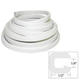 TACO Flexible Vinyl Trim - 1/4" Opening x 1/2"W x 25'L - White - Life Raft Professionals