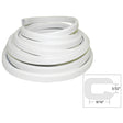 TACO Flexible Vinyl Trim - 5/32" Opening x 9/16"W x 25'L - White - Life Raft Professionals