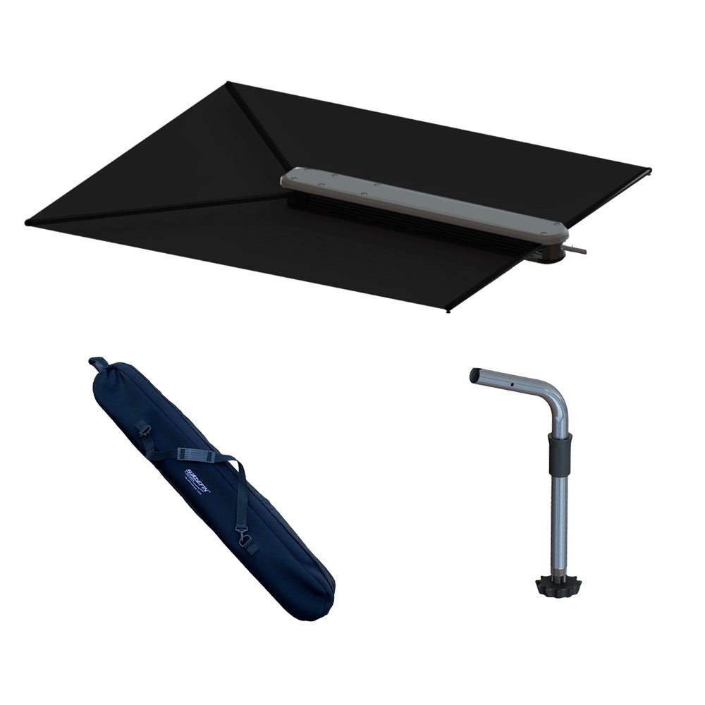 TACO ShadeFin w/Black Fabric, Bag Fixed Rod Holder Mount Kit - Life Raft Professionals