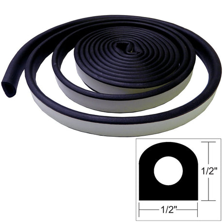 TACO Weather Seal - 10'L x 1/2"W x 1/2"H - Black - Life Raft Professionals