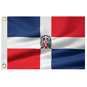 Taylor Made Dominican Republic Flag 12" x 18" Nylon - Life Raft Professionals