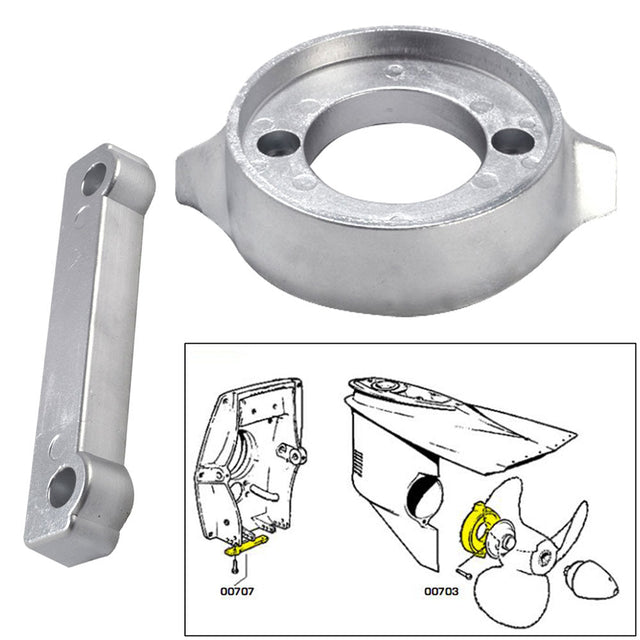 Tecnoseal Anode Kit w/Hardware - Volvo 280 - Magnesium - Life Raft Professionals