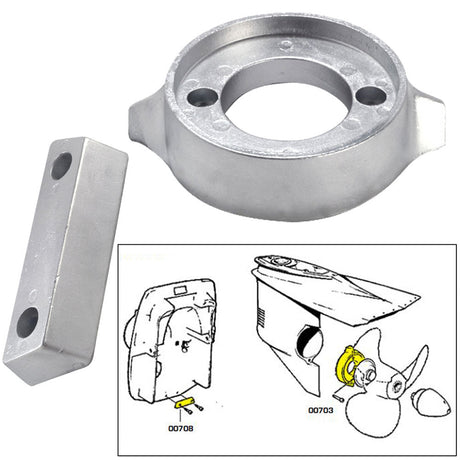 Tecnoseal Anode Kit w/Hardware - Volvo 290 - Magnesium - Life Raft Professionals