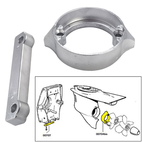 Tecnoseal Anode Kit w/Hardware - Volvo Duo-Prop 280 - Magnesium - Life Raft Professionals