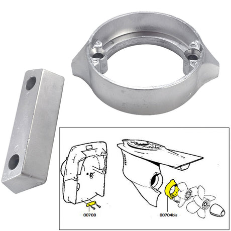 Tecnoseal Anode Kit w/Hardware - Volvo Duo-Prop 290 - Magnesium - Life Raft Professionals