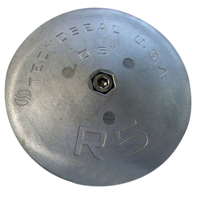Tecnoseal R5 Rudder Anode - Zinc - 5" Diameter x 7/8" Thickness - Life Raft Professionals