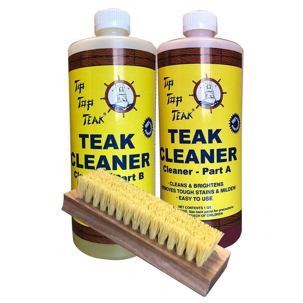 Tip Top Teak Cleaner Kit Part A Part B w/Brush - Life Raft Professionals