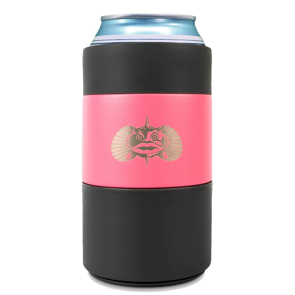 Toadfish Non-Tipping Can Cooler + Adapter - 12oz - Pink - Life Raft Professionals