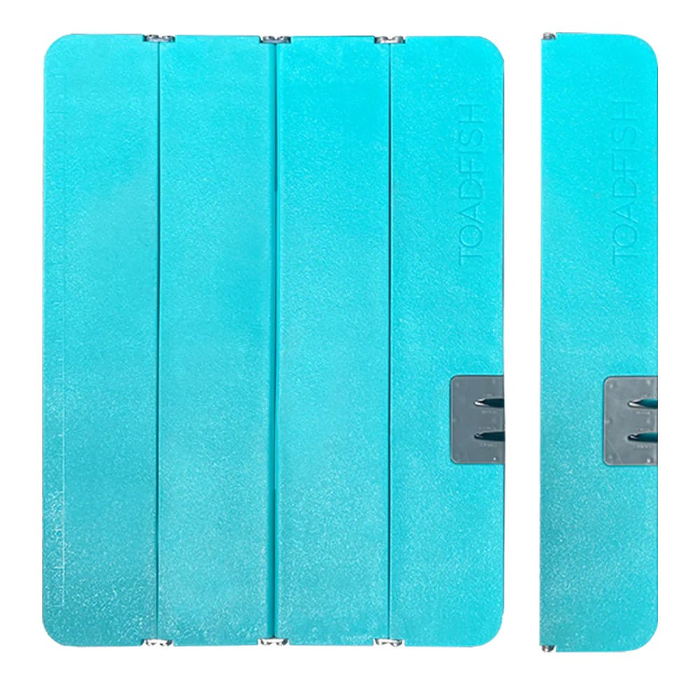 Toadfish Stowaway Folding Cutting Board w/Built-In Knife Sharpener - Teal - Life Raft Professionals