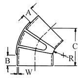 Trident Marine 3-1/2" ID 45-Degree EPDM Black Rubber Molded Wet Exhaust Elbow w/4 T-Bolt Clamps - Life Raft Professionals