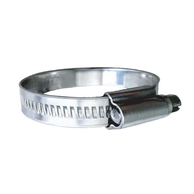 Trident Marine 316 SS Non-Perforated Worm Gear Hose Clamp - 15/32" Band - (2" - 2-9/16") Clamping Range - 10-Pack - SAE Size 32 - Life Raft Professionals