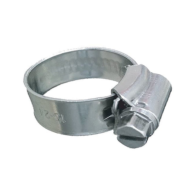 Trident Marine 316 SS Non-Perforated Worm Gear Hose Clamp - 3/8" Band Range - 5/8"15/16" Clamping Range - 10-Pack - SAE Size 8 - Life Raft Professionals