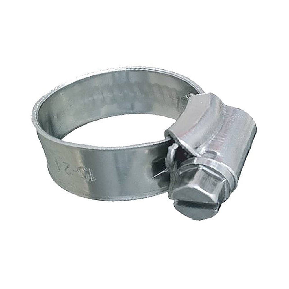 Trident Marine 316 SS Non-Perforated Worm Gear Hose Clamp - 3/8" Band Range - 7/16"21/32" Clamping Range - 10-Pack - SAE Size 4 - Life Raft Professionals