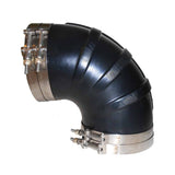Trident Marine 4" ID 90-Degree EPDM Black Rubber Molded Wet Exhaust Elbow w/4 T-Bolt Clamps - Life Raft Professionals