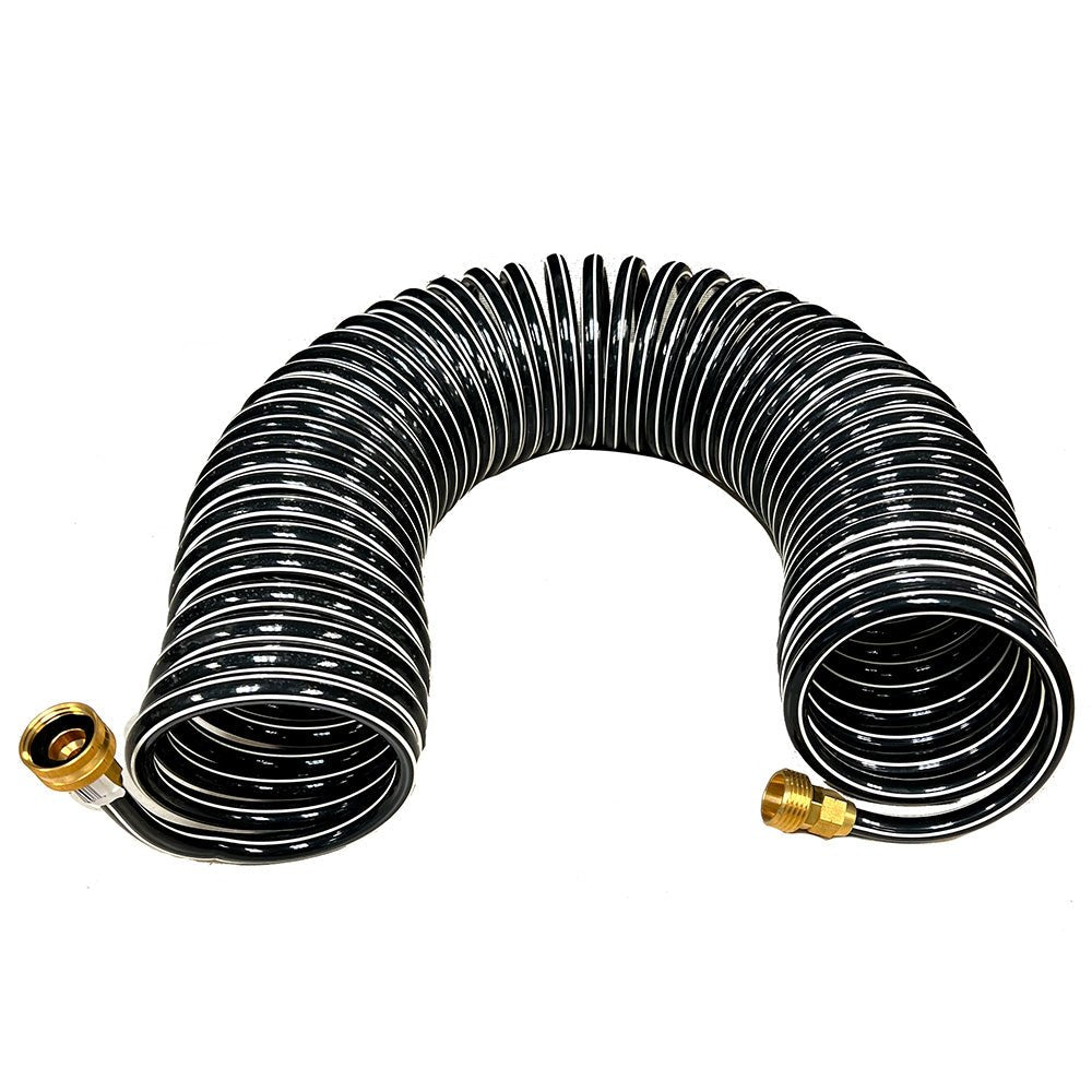 Trident Marine Coiled Wash Down Hose w/Brass Fittings - 15 - Life Raft Professionals