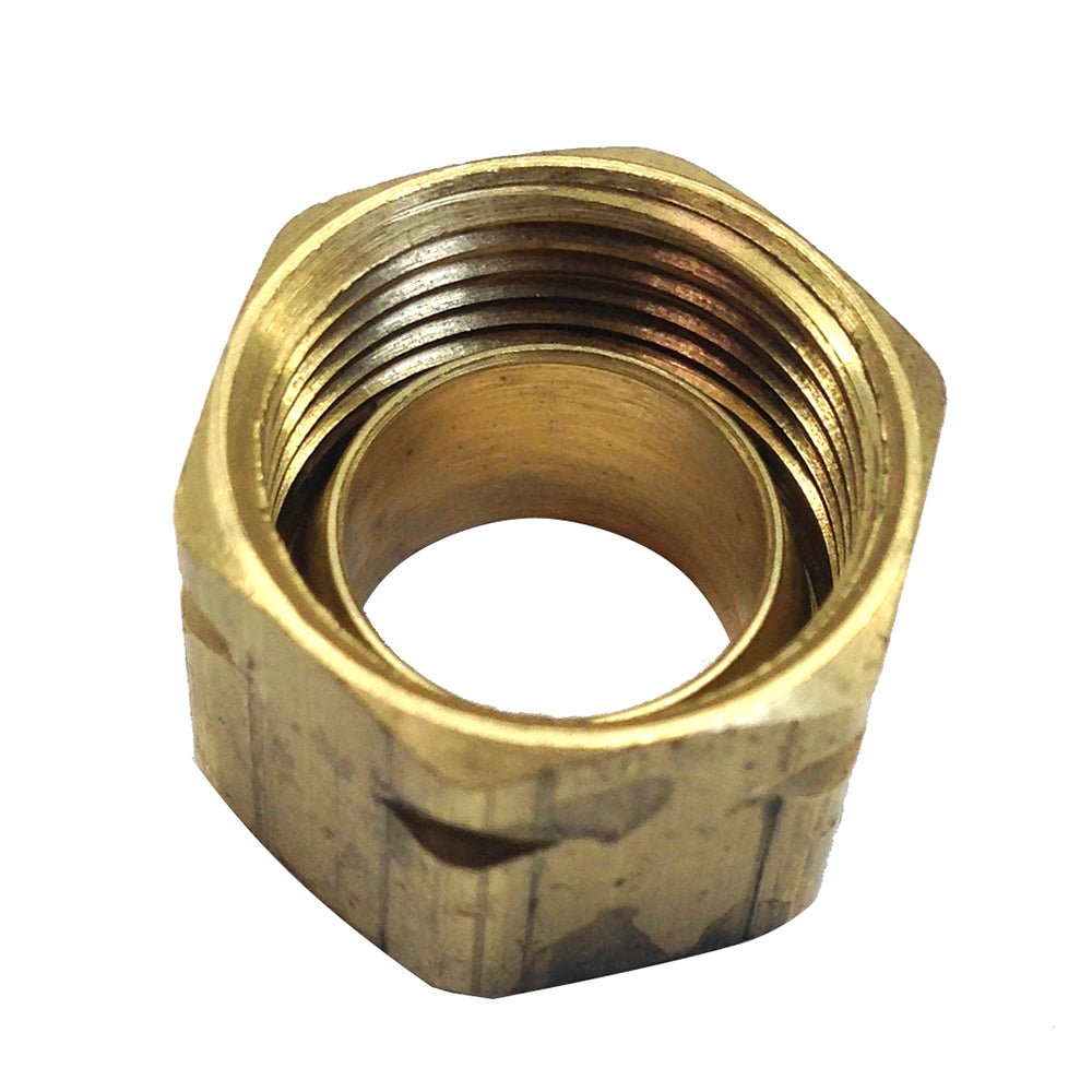 Uflex Brass Compression Nut w/Sleeve #61CA-6 - Life Raft Professionals