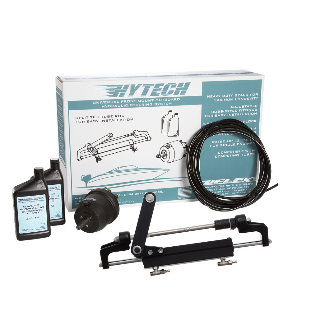 Uflex HYTECH 1.1 Front Mount OB System up to 175HP - Includes UP20 FM Helm, 2qts of Oil, UC95-OBF Cylinder 40 Tubing - Life Raft Professionals