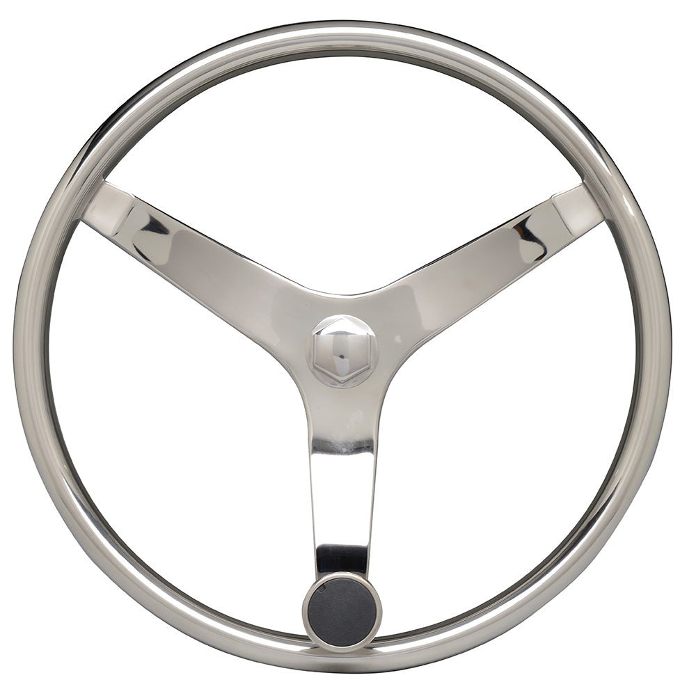 Uflex - V46 - 13.5" Stainless Steel Steering Wheel w/Speed Knob - Life Raft Professionals