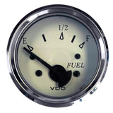 VDO Cockpit Marine 52MM (2-1/16") Fuel Level Gauge - White Dial/Chrome Bezel [301-15278] - Life Raft Professionals