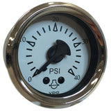 VDO Cockpit Marine 52MM (2-1/16") Mechanical Water Pressure Gauge - White Dial/Chrome Bezel [150-15283] - Life Raft Professionals