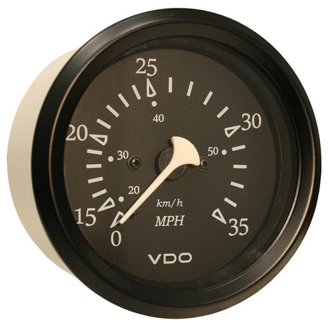 VDO Cockpit Marine 85mm (3-3/8") 35 MPH Pitot Speedometer - Black Dial/Bezel [260-11796] - Life Raft Professionals