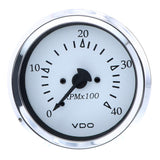 VDO Cockpit Marine 85MM (3-3/8") Diesel Tachometer - 4000 RPM - White Dial/Chrome Bezel [333-15273] - Life Raft Professionals