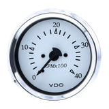 VDO Cockpit Marine 85MM (3-3/8") Diesel Tachometer - Alternator Input - White Dial/Chrome Bezel [333-15272] - Life Raft Professionals