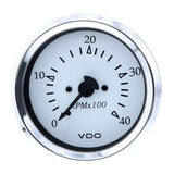 VDO Cockpit Marine 85MM (3-3/8") Diesel Tachometer - Alternator Input - White Dial/Chrome Bezel [333-15272] - Life Raft Professionals