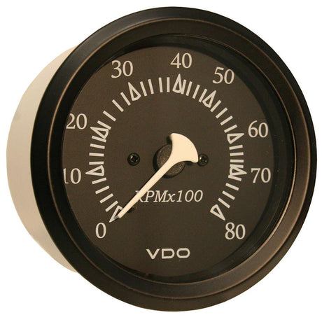 VDO Cockpit Marine 85mm (3-3/8") Outboard Tachometer - Black Dial/Bezel [333-11799] - Life Raft Professionals