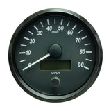 VDO SingleViu 100mm (4") Speedometer - 90 MPH [A2C3832870030] - Life Raft Professionals