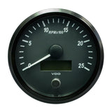 VDO SingleViu 100mm (4") Tachometer - 2500 RPM [A2C3832820030] - Life Raft Professionals