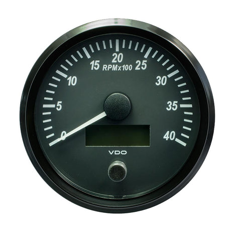 VDO SingleViu 100mm (4") Tachometer - 4000 RPM [A2C3832800030] - Life Raft Professionals