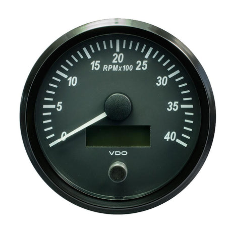 VDO SingleViu 100mm (4") Tachometer - 4000 RPM [A2C3832800030] - Life Raft Professionals