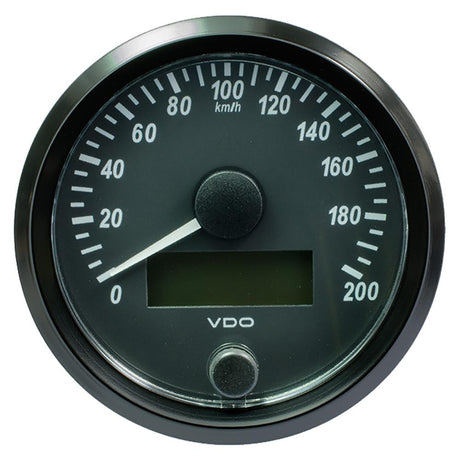 VDO SingleViu 80mm (3-1/8") Speedometer - 200 KM/H [A2C3832940030] - Life Raft Professionals