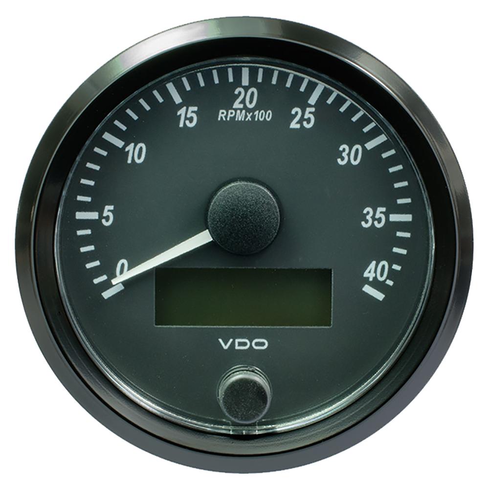 VDO SingleViu 80mm (3-1/8") Tachometer - 4,000 RPM [A2C3832990030] - Life Raft Professionals