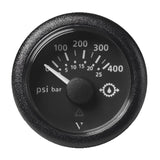 Veratron 2-1/16" (52mm) ViewLine Transmission Oil Pressure 400 PSI/25 Bar - Black Dial Round Bezel [A2C59514145] - Life Raft Professionals