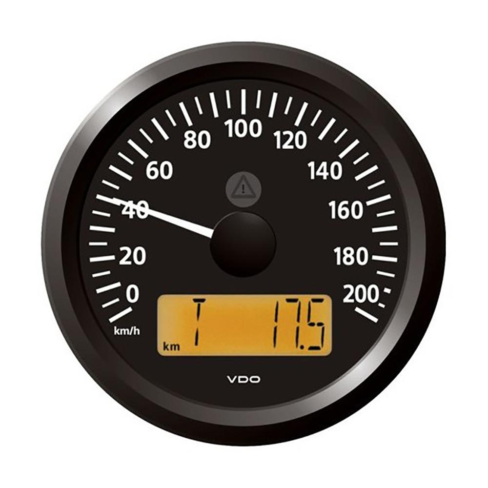 Veratron 3-3/8" (85 mm) ViewLine Speedometer - 0 to 200 KMH - 12/24V - Black Dial Triangular Bezel [A2C59512370] - Life Raft Professionals