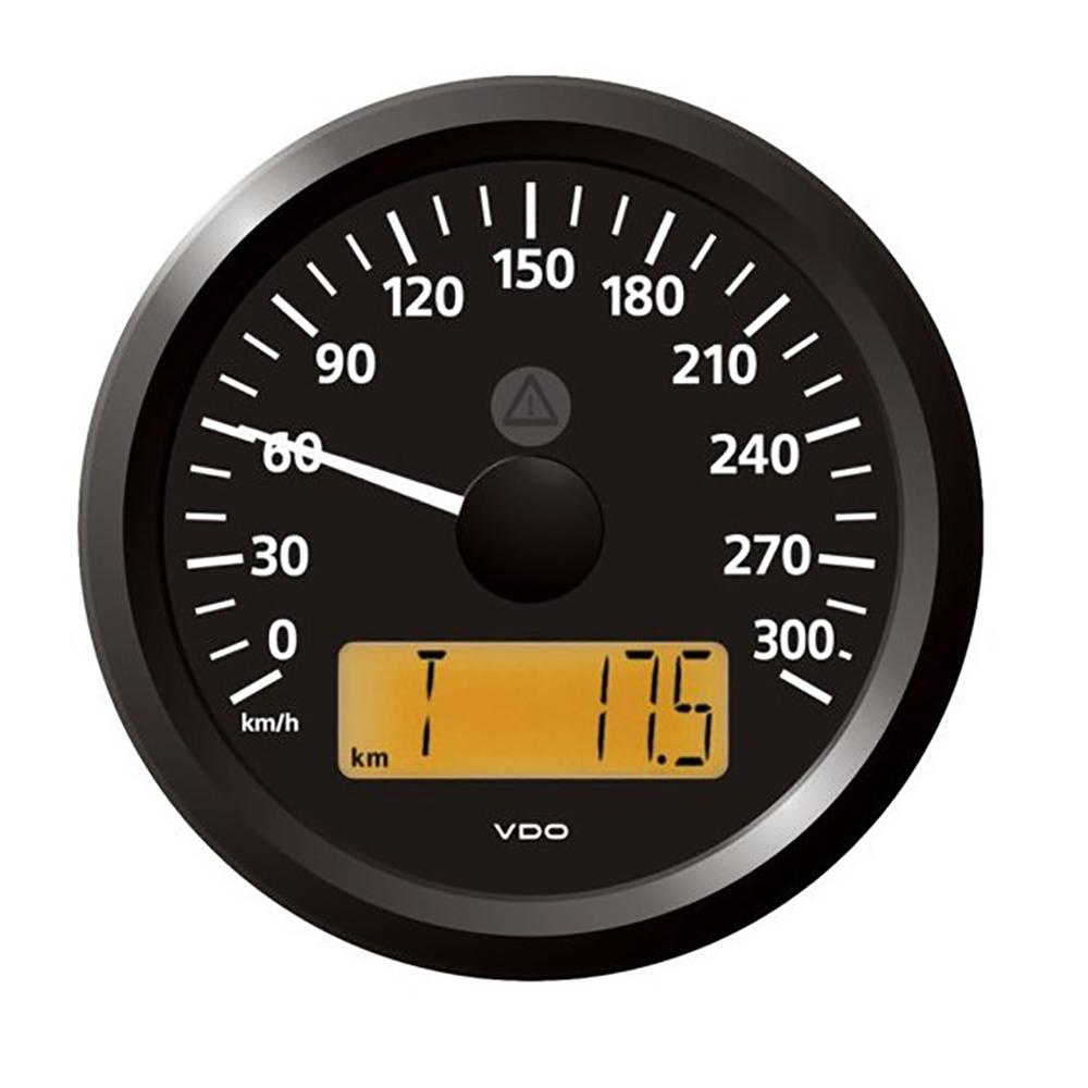 Veratron 3-3/8" (85 mm) ViewLine Speedometer - 0 to 300 KMH - 12/24V - Black Dial Triangular Bezel [A2C59512371] - Life Raft Professionals