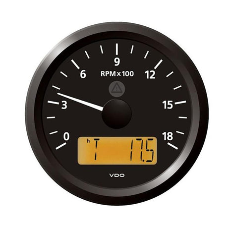 Veratron 3-3/8" (85 mm) ViewLine Tachometer - 0 to 6000 RPM - 8 to 32V - Black Dial Triangle Bezel [A2C59512350] - Life Raft Professionals