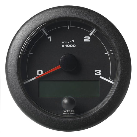 Veratron 3-3/8" (85mm) OceanLink Tachometer 3000 RPM - Black Dial Bezel [A2C1065660001] - Life Raft Professionals