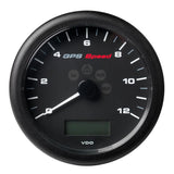 Veratron 4-1/4" (110MM) ViewLine GPS Speedometer 0-12 KNOTS/KMH/MPH - 8 to 16V Black Dial Bezel [A2C59501987] - Life Raft Professionals
