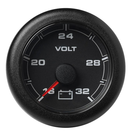 Veratron 52MM (2-1/16") OceanLink Battery Voltage Gauge - 16 to 32V - Black Dial Bezel [A2C1066120001] - Life Raft Professionals