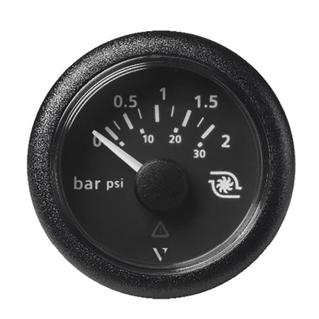 Veratron 52MM (2-1/16") ViewLine Boost Pressure Gauge 2 Bar/30 PSI - Black Dial Round Bezel [A2C59514149] - Life Raft Professionals