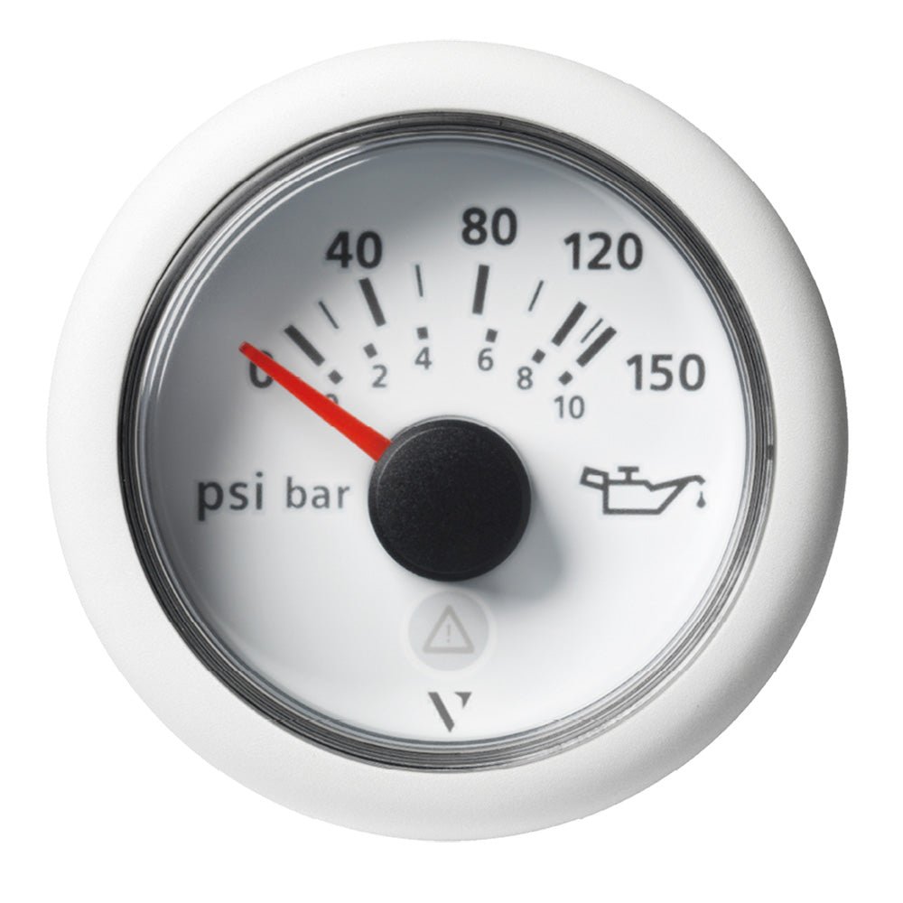 Veratron 52mm (2-1/16") ViewLine Engine Oil Temperature Pressure Gauge - 150 PSI - White Dial Bezel - Life Raft Professionals