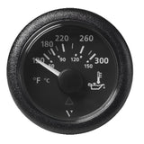 Veratron 52MM (2-1/16") ViewLine Oil Temperature Gauge 120-300F - Black Dial Bezel [A2C59514165] - Life Raft Professionals