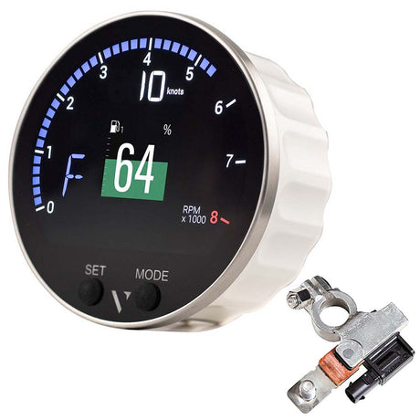 Veratron 85mm (3-3/8") VMH-35 Multifunction Gauge w/Battery Sensor [B00085502] - Life Raft Professionals