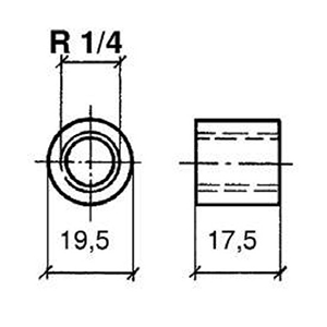 Veratron Pyrometer Sensor Threaded Bushing f/Welding to Manifold f/Thermocoupler Element [N03-320-266] - Life Raft Professionals